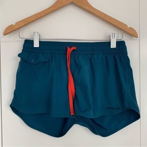 Patagonia Deep Blue Teal Track Shorts Size 2
